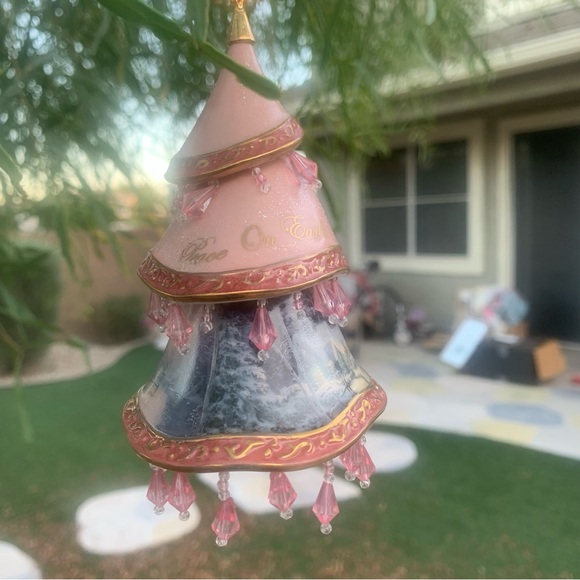 Thomas Kinkade Ornament from Bradford Editions “Peace on Earth” Pink and Gold - Picture 4 of 7